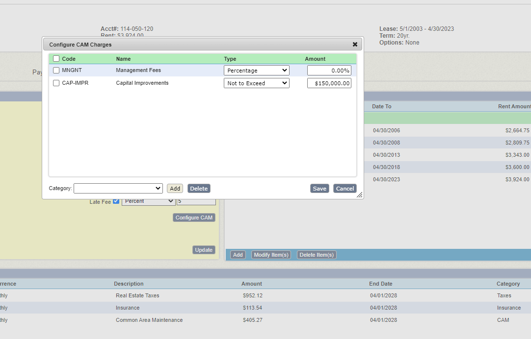 software to configure cam charges